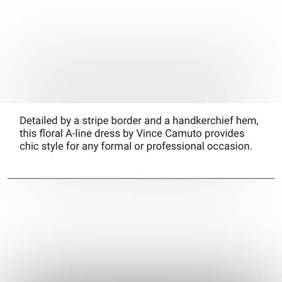Vince Camuto A line handkerchief hem floral dress. Women’s size 2. - Picture 4 of 6